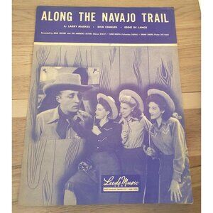 Along the Navajo Trail Vintage Piano Sheet Music Bing Crosby Larry Markes 1945